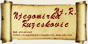Njegomirka Ružesković vizit kartica